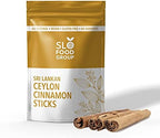 Slofoodgroup Ceylon Cinnamon Sticks - Pure Ceylon Cinnamon Quills 5 Inch Cut Cinnamon Spice from Sri Lanka, True Cinnamon - Cinnamomum Verum, 4 OZ.