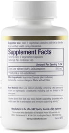 Paradise Herbs Olive Leaf Extract from Spanish Andalusian Olive Trees, Super Potent, Ultra Pure, Non-GMO, Vegan, Gluten Free, 120 Vegetarian Capsules