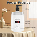 Massage Oil Warmer Bottle Professional Lotion Heater for SPA, Automatic Heated Lotion Cream for Salon, Barber Shops, Home, with Two Oil Bottle Dispenser