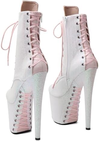 WUXIN H&P 8 in Pole Dance Boot Shoes For Women,8 in Exotic Stiletto Pole Dance Boot Shoes Platform,8 in Stiletto Platform Pole Dancing Shoes Ankle Boots Heels