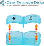 GREENCYCLE Monthly Pill Organizer 2 Times a Day, 30 Days Pill Box AM PM, 4 Week Pill Cases, One Month Pill Medicine Container Small Separate Compartments to Hold Vitamins, Fish Oil, Supplements
