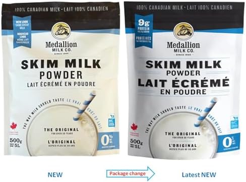 Medallion Skim Milk Powder 500g - Dried Milk from Canada, Free of Antibiotics, No rbST or rBGH