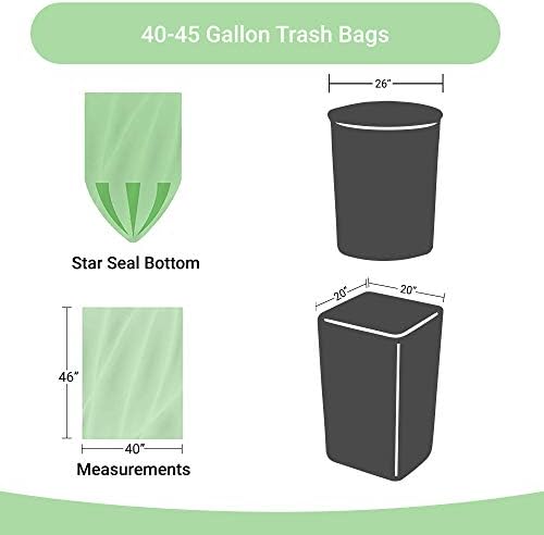 Reli. Biodegradable 40-45 Gallon Trash Bags | 100 Count | ASTM D6954 | Green | Eco-Friendly | Oxobiodegradable Under Certain Conditions (See Product Description)