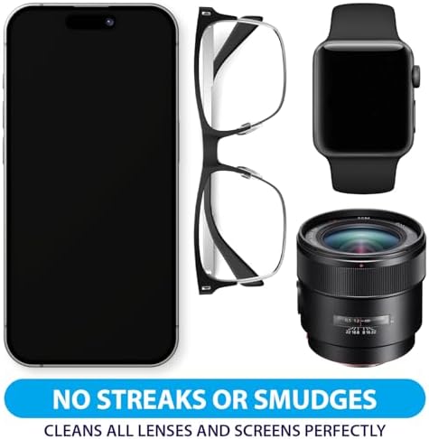 Lens Wipes for Eyeglasses – 200 Lens Wipes Individually Wrapped, Pre-moistened Eyeglass Cleaning Wipes, for Glasses Cleaner, Sunglasses, Camera Lenses, Laptop Screens, Phones, Happy Eye Glasses