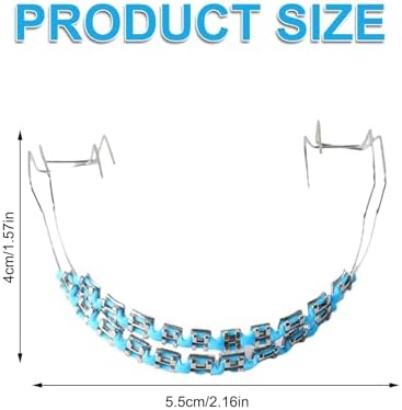 Brackets Falsos Para Dientes, Braces Kit with Brackets & Wire Perfect for Dental Students & Orthodontic Practice, Brackets Para Dientes for Dental Students to Practice (Light Blue)