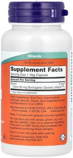 Now Foods Boron 3mg 100 Caps