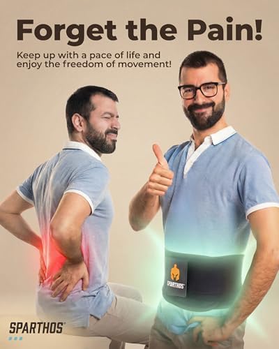 Sparthos Back Brace for Lower Back Pain - Immediate Relief from Sciatica, Herniated Disc, Scoliosis - Breathable + Lumbar Support Pad - For Men & Women - Fits 31–38″ Waist (Small, Check Size Chart)