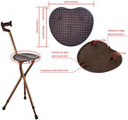 Folding Cane Seat Board Replacement ABS Plastic Crutch Chair Panel Cane Seat Covers Pad Parts for Walking Cane with Seat Cane Walking Stick Portable Seating Stool Cane Crutches