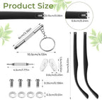 Universal Glasses Arm Replacement Kit, Includes Eyeglasses Legs, Screws, Screwdriver, Washers, Nose Pads for Sunglasses, Reading Glasses Repair