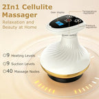 Cellulite Remover, Firmer, More Toned Skin, Helps Reduce Stretch Marks & Cellulite, 9 Gears Rechargeable Cellulite Massage Tool, Electric Gua Sha Device for Belly, Arms, and Legs, Mother's Gift, White