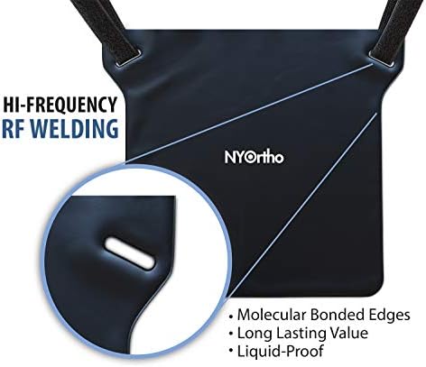 NYOrtho Urinary Drain Bag Holder – Vinyl Privacy Cover for Foley, Catheter or Urine Bags – Hook & Loop Closure, Water-Resistant, Easy to Clean – Straps for Wheelchair or Bed – 10.5x11.25 in – 1 Unit