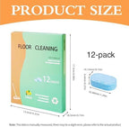 Effervescent Cleaning Tablets, Concentrated Floor Cleaner Pods, 12 Pieces Tablets with Lemon Scent, Deep Clean Formula Cleaner, Mopping Pods with Fast Dissolve, Household Care for Home Surfaces