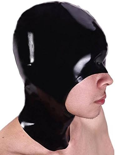 EXLATEX Latex Hood Mens Rubber Open nose and Jaw Latex Mask