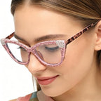 ICARA Women Reader Diamond Reading Glasses for Lady Vintage Crystal Rhinestone Sparkling Eyewear