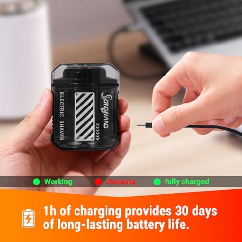 2 Pack Mini Electric Shaver Portable Travel Shavers Pocket Shaver USB-C Rechargeable Travel Razor for Men Electric Beard Trimmer Suitable for Home car Office and Business Travel Unisex Easy Cleaning