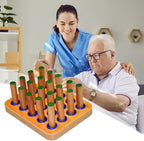 Hand therapys Peg Board – Finger Exercise Pegboard, Wooden Coordination Training Tool | Hand Movement Grip Strength Rehab Board, Fine Motor Skill Practice for Recovery, therapys, Dexterity