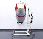 Lift Sling with Head Support, Medical Patient Lift Slings Large with Commode Opening, Full Body Mesh Transfer Lift Sling, Shower Sling Toilet Sling for Elderly & Patient up to 510 lbs