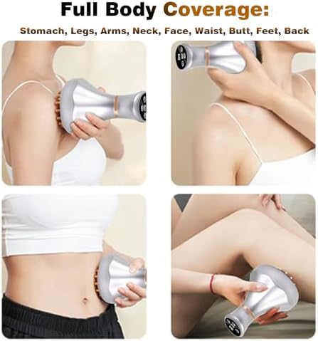 4-in-1 Lymphatic Drainage Massager - Anti Cellulite Massage Tool with Heating/Vibration/Red Light/Microcurrent,Body Sculpting Machine for Legs/Back/Hips Pain Relief/Reduce Stretch Marks & Cellulite