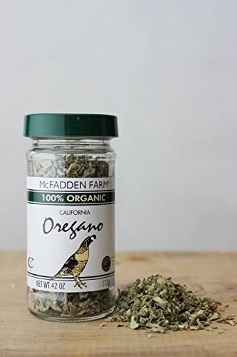 McFadden Farm Organic Oregano, Dried Herb, Grown and packed in the U.S.A., 0.42 oz. in glass jar