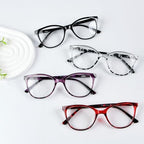 Eyekepper 4 Pack Oversized Reading Glasses - Cat Eye Design Readers for Women Reading +2.50