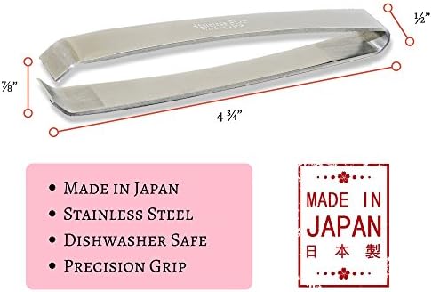 [MADE IN JAPAN] Kwizing Fish Bone Tweezers by RCI GLOBAL - Non-Slip, Precision Grip - Debone Salmon, Bass, Catfish - Stainless Steel Handmade Japanese Craftsmanship (4 3/4")