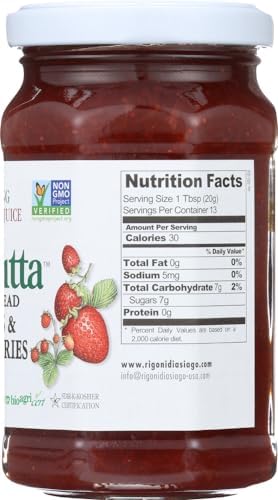 Rigoni Di Asiago Fiordifrutta Organic Fruit Spread, Strawberry, 8.82 Ounce, (Pack of 6) by Rigoni di Asiago [Foods]