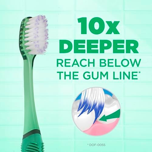 GUM Technique Deep Clean Toothbrush - Compact Head - Soft Toothbrushes for Adults with Sensitive Soft Bristles, 1 Count (Pack of 6)