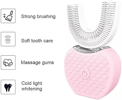 VIDECOR Ultrasonic Toothbrush, Automatic Toothbrush 360 Auto Sonic Toothbrush, Teeth whitening Brush with Charging 360° Ultrasonic Electric Toothbrush for Adult,White