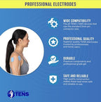 Discount TENS Wired Electrodes – 2"x2" HealthMateForever Compatible Replacement Pads, 20-Pack Premium Self-Adhesive TENS Unit Electrodes for Pain Relief, Therapy, Recovery & Muscle Stimulation