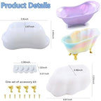Bathtub Resin Molds, 2 Pcs Tub Shaped Soap Dish Silicone Resin Molds for Epoxy DIY Jewelry Making Beauty Egg Holder Casting Mould Succulent Planter