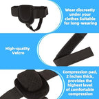 Hernia Belt for Men, Left or Right Inguinal Hernia Support Belt Pain Relief With Removable Compression Pads Adjustable Groin Hernia Truss for Pre/Post Surgery, Inguinal, Femoral and Groin Hernias