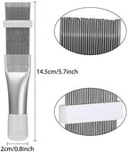Boao 3 Pieces Air Conditioner Condenser Fin Cleaning Brush Stainless Steel Coil Cleaner Fin Comb Refrigerator Coil Cleaning Whisk Brush(Simple)