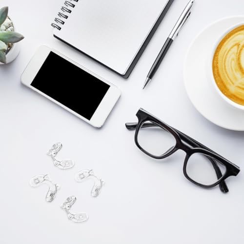 Silicone Nose Pads for Glasses: 5 Pairs Anti-Slip Soft U-Shape Replacement Nose Pads for Eyeglasses & Sunglasses, Fit for Kids Adults Low Bridge Nose