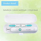 2 Pcs Electric Toothbrush Travel Case, Portable Toothbrush Holder for Oral-B Pro and Other Electric Toothbrush Set by Hovesty (Blue&White)