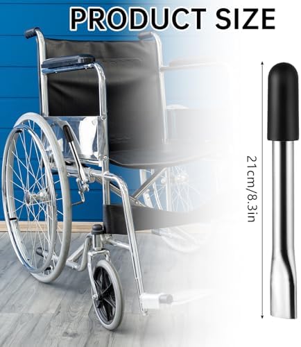 Brake Extenders for Wheelchair - 2PCS Handle Extension, Transport Chair Assistive Device for Heavy Reclining Wheelchair (Silver, 6.7 Inch)