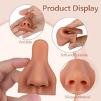 minkissy Silicone Nose Model, Soft Fake Nose Body Part for Piercing Practice & Jewelry Display, 3D Human Organ Mannequin for Tattooing and Acupuncture Teaching