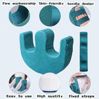 Bedridden Patient Turning Device with Fixing Strap and Transfer Nursing Sling Lift Belt Set Multifunctional Bedroll Turning Pillow Bed Rest Leg Elderly Nursing Products Patient Lift Aid, Blue