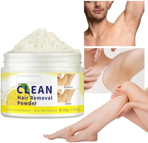 Lemon Hair Removal Powder For Men & Women,Bikini,Legs,Underarm& Chest,Hand,for All Skin Types,7.76oz