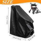 Wheelchair Cover, Electric Wheelchair Cover Waterproof , Waterproof Mobility Scooter Slipcover, Protector from Dust Dirt Snow Rain Sun Rays, Rolling Walker (46.4 x 28.3 x 47.2 inch)