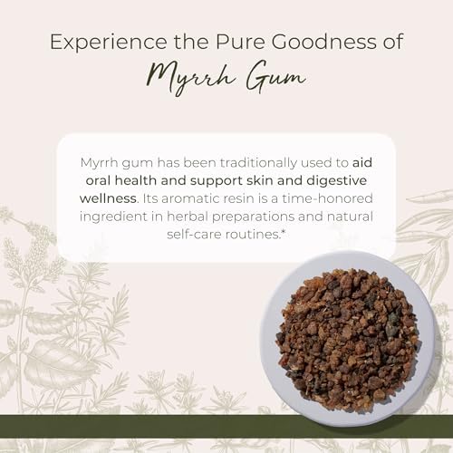 Starwest Botanicals Myrrh Gum Resin Pieces - Use for Crafts, Incense, & Natural Herbal Blends, Crafted from Pure Tree Sap Resin, Commiphora Molmol, Certified Kosher, Wildcrafted - 4 oz Pouch