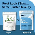 Beef Gelatin Powder, 2lb (32oz) | Premium Source from Grass-Fed & Pasture Raised Beef | Unflavored Thickening Agent for Cooking & Baking | Rich in Natural Protein & Collagen | Non-GMO, Gluten Free