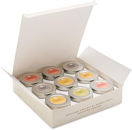 Golden Moon Tea Variety Pack - 9 Loose Leaf Tea Sampler - Organic Black, Green, White, and Herbal Teas Gift Set