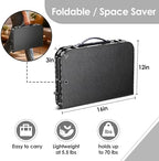 Folding TV Trays Foldable Dinner Tray Table Adjustable Height Food Snack Eating Couch Side Table Study Aluminum Portable Sofa Tray End Table for Outdoor Indoor Camp Pinic Bed Couch Living Room(Black)