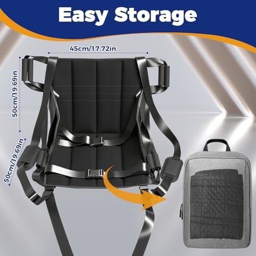 Patient Lift Transfer Belt for Wheelchair to Car/Bed, Emergency Evacuation Chair Stair Lift Assist pad, Portable Home Slide Board Sling Seat Cushion for Transferring Elderly and Disabled People.