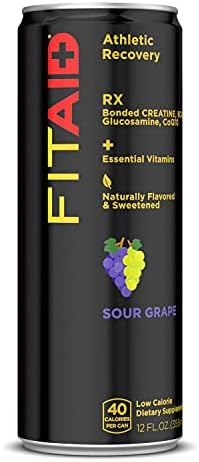 LIFEAID FITAID RX Recovery Blend, Creatine, BCAAs, Glucosamine, Electrolytes, Omega-3s, 100% Clean, Paleo, Vegan and Gluten-Free, No Artificial Flavors or Sweeteners, 12-oz. cans (1 Can)