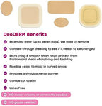ConvaTec DuoDERM Control Gel Formula 4"x4" Hydrocolloid Sterile Adhesive Dressing for Partial and Full-Thickness Wounds, Medical Grade, Latex-Free, Waterproof, Square, Beige, 5ct Box (2 Pack)