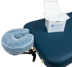 EarthLite Fitted Disposable Face Cradle Covers – Medical-Grade, Soft, Non-Sticking Massage Headrest Covers for Massage Tables & Massage Chairs (50 Count)
