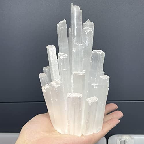 Natural Crystal Rough Natural White Selenite Lamp Holder Crystal Mountain Ornaments Gypsum Quartz Rough Minerals Healing Stone