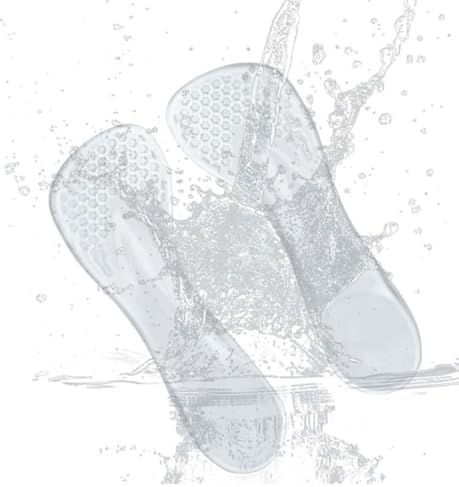 2 Pairs 3/4 High Heel Cushion Insoles, Arch Support Insoles for Women Heels,Self-Adhesive Arch Support Inserts for Flat Feet,Soft Silicone Gel Invisible Inserts Liners (Transparent, Women 5-9)