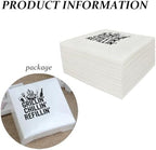 Grillin Chillin Refillin BBQ Party Grilled Meat Beer Funny Griller Cocktail Napkins for BBQ Birthday Food Themed Housewarming Picnic Festival Tailgate Party 100Pcs 4.5 x 4.5 2-ply (Grillin)